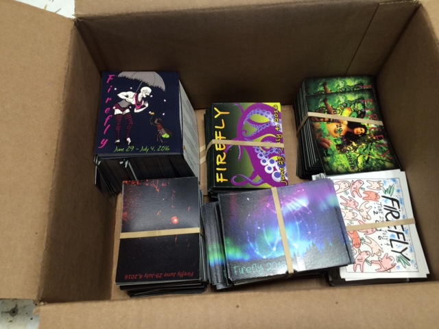 A box full of firefly tickets