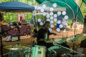 Chris drumming, photo by Kyle