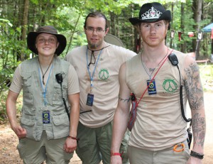 Three rangers pose for the camera.